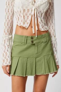Urban Outfitters | UO Raven Linen Pleated Mini Skirt 5折