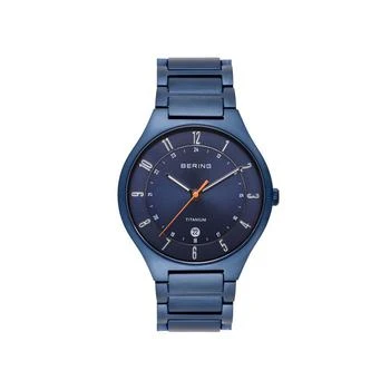 推荐Men's Blue Titanium Bracelet Watch 39mm商品