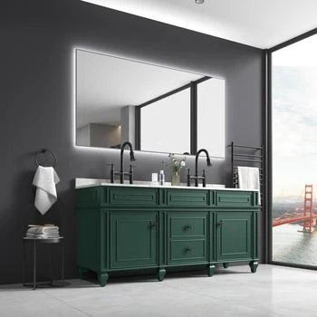 Simplie Fun | 72x 36Inch LED Mirror Bathroom Vanity Mirror,商家Premium Outlets,价格¥4853