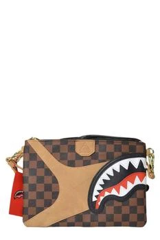 SprayGround | Sprayground Shark Motif Checked Clutch Bag,商家Cettire,价格¥780