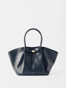 推荐New York croc-effect leather tote bag商品