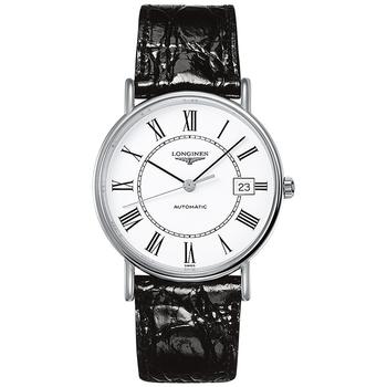 Longines | Men's Swiss Automatic Le Grande Classique Black Leather Strap Watch 38mm L49214112商品图片,