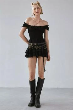 Urban Outfitters | UO Rosie Smocked Tiered Ruffle Romper,商家Urban Outfitters,价格¥90