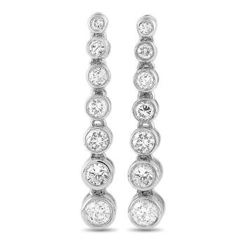 商品14K White Gold 0.50ct Diamond Drop Earrings图片