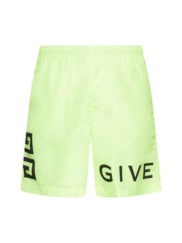 时尚纪梵希男装男装, Givenchy | Givenchy Mid Rise Logo Printed Swim Shorts商品图片 7.6折起