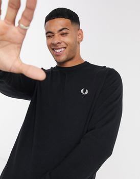 Fred Perry | Fred Perry crew neck jumper in black商品图片,8折