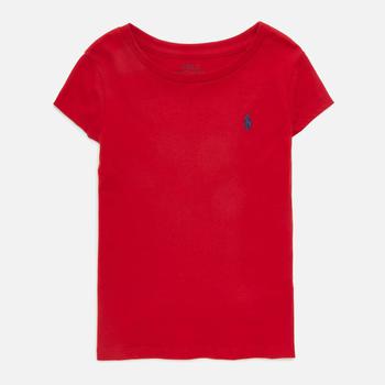 推荐Polo Ralph Lauren Girls' Short Sleeved Logo T-Shirt - Red商品