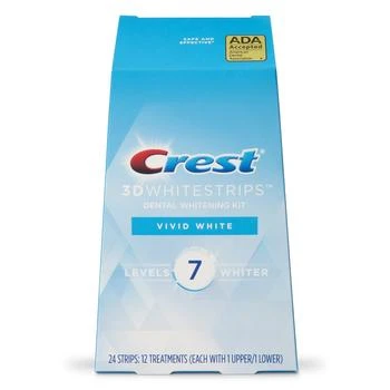 Crest | Crest 3D Whitestrips Vivid White Teeth Whitening Kit, 24 Strips, (12 Count Pack),商家Amazon US editor's selection,价格¥196