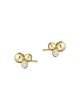 商品Moonlight Grapes 18K Gold & Diamond Stud Earrings图片
