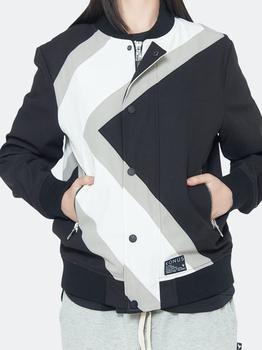 product Konus Men's Bomber Jacket With Geometric Panels in Black image