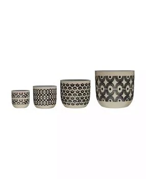 Storied Home | Modern Stoneware Planters with Hand-Painted Geometric Designs,商家Macy's,价格¥1032