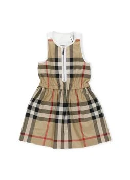 Burberry | Burberry Kids Check Pattern Zipped Sleeveless Dress 7.6折