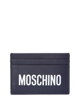 推荐Moschino Logo Print Leather Card Holder商品