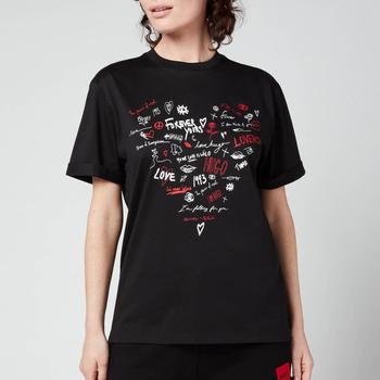 推荐HUGO Women's The Girlfriend T-Shirt 5 - Black商品