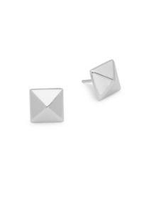 product Sterling Silver Pyramid Stud Earrings image