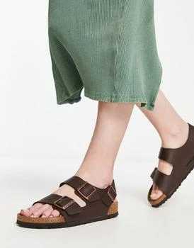 推荐Birkenstock Milano Birko-Flor sandals in brown商品