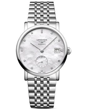 Longines | Longines Elegant Collection Automatic Mother of Pearl Diamond Dial Steel Women's Watch L4.312.4.87.6 7.5折