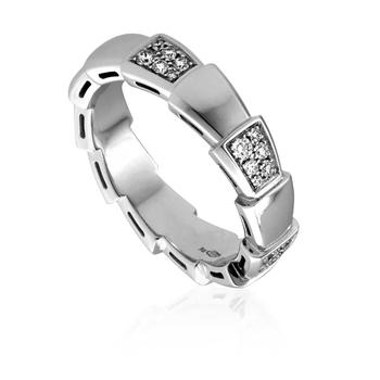 商品Serpenti Viper 18KT White Gold 0.43 CT Diamond Ring,商家Jomashop,价格¥15730图片