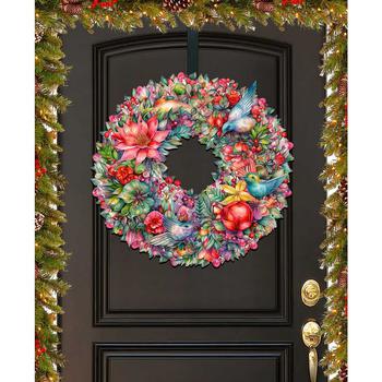 商品Designocracy | Holiday Wooden Door Decor Wall Decor Summer Blooms Wreath G. DeBrekht,商家Macy's,价格¥1130图片