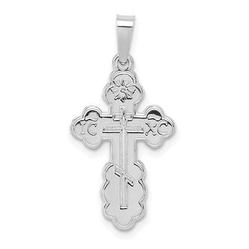 Diamond2Deal | 14k White Gold Polished Eastern Orthodox Solid Cross Pendant,商家Premium Outlets,价格¥3001