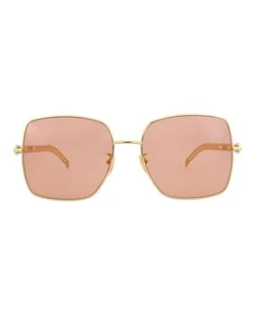 Gucci | Square-Frame Metal Sunglasses 2.6折×额外9折, 独家减免邮费, 额外九折