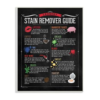 商品Stupell Industries | Laundry Stain Remover Guide Wall Plaque Art, 10" x 15",商家Macy's,价格¥346图片