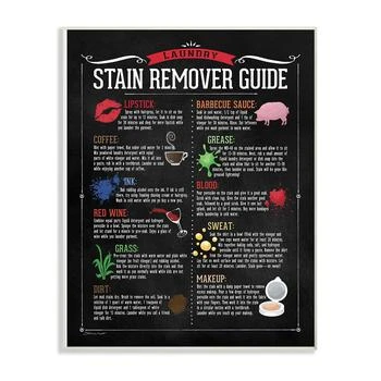 Stupell Industries | Laundry Stain Remover Guide Wall Plaque Art, 10" x 15",商家Macy's,价格¥332