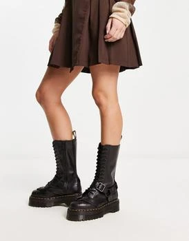推荐Dr Martens 1914 quad harness leather boots in black商品