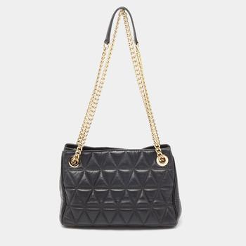 michael kors sloan, [二手商品] Michael Kors | Michael Kors Black Quilted Leather Sloan Shoulder Bag商品图片 6.8折