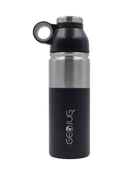 商品GeoJug 18-Ounce Stainless Steel Vacuum-Insulated Water Bottle (Black)图片