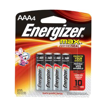 商品Energizer Alkaline Battery E92Bp, Size: AAA - 4 Each Per Pack图片