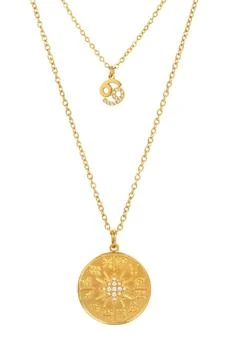 Savvy Cie Jewels | 14K Yellow Gold Plated Layered Zodiac Pendant Necklace 3折