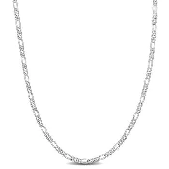 Mimi & Max | 2.2mm Figaro Chain Necklace in Sterling Silver,商家Premium Outlets,价格¥219