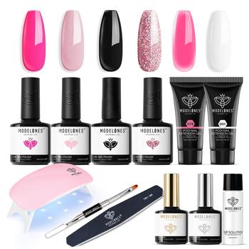 商品MODELONES | Barbie Pink - 12Pcs Gel Nail Polish Kit With Nail Lamp,商家MODELONES,价格¥300图片