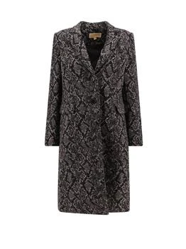 Michael Kors | Michael Michael Kors Single Breasted Snake Jacquard Coat 7.6折, 独家减免邮费