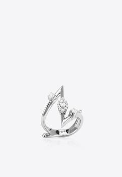 商品Yeprem | Electrified Diamond Ring in 18-Karat White Gold,商家Thahab,价格¥26311图片