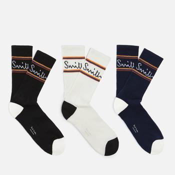 推荐PS Paul Smith Three-Pack Cotton-Blend Socks商品
