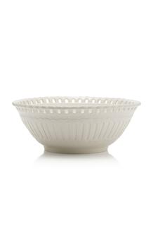 商品Moda Domus - Large Balconata Creamware Salad Bowl - Color: White - Material: Ceramic - Moda Operandi图片