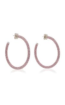 amina muaddi是什么牌子, Amina Muaddi | Amina Muaddi - Women's Cameron Hoop Earrings - Purple/pink - Moda Operandi - Gifts For Her商品图片 