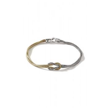 商品John Hardy | Manah Classic Chain 14K Yellow Gold And Sterling Silver Double Row Bracelet - Buzz900776xum,商家Jomashop,价格¥8282图片