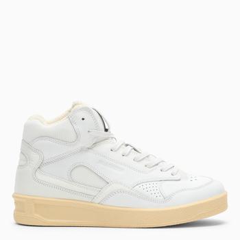 Jil Sander | White leather high top sneakers商品图片,