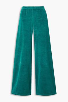 商品SUZIE KONDI | Cotton-blend velour wide-leg pants,商家THE OUTNET US,价格¥741图片