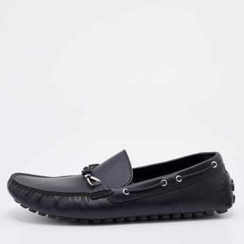 路易威登男鞋价格, [二手商品] Louis Vuitton | Louis Vuitton Black Epi Leather Raspail Slip On Loafers Size 44.5商品图片 4.5折