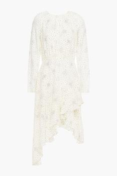 Maje | Reto asymmetric printed washed-cupro dress商品图片,2折