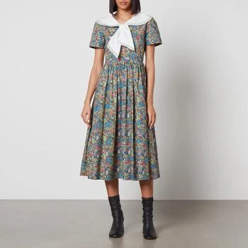 推荐Batsheva X Laura Ashley Tye Cotton Midi Dress商品