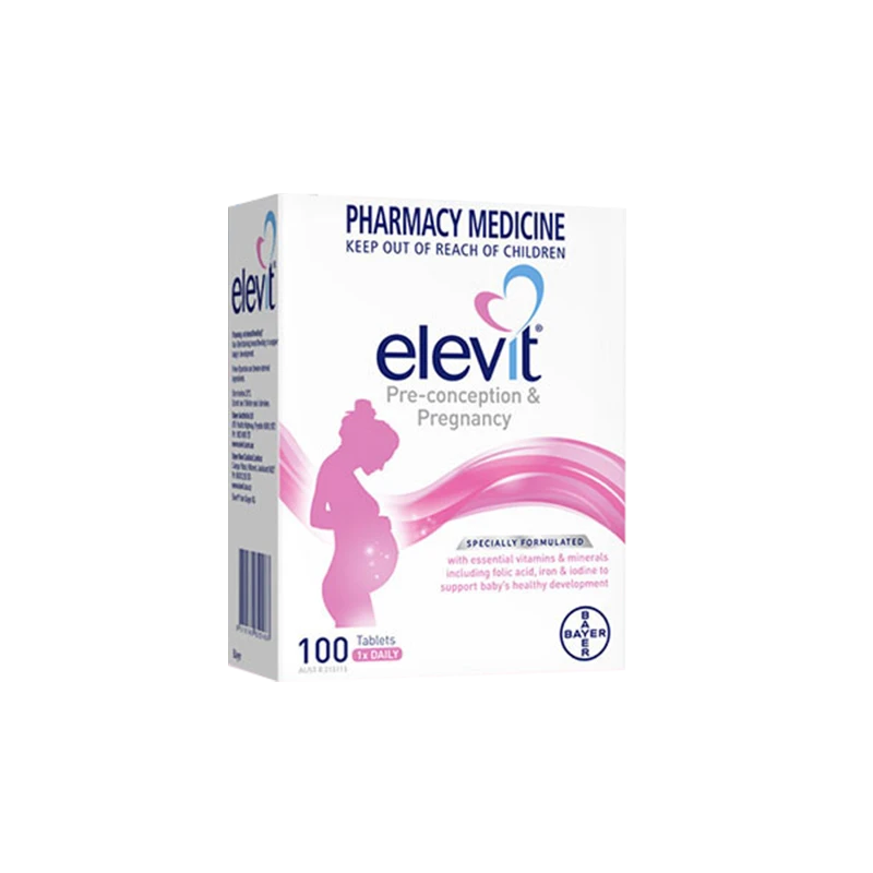 推荐elevit爱乐维复合维生素孕妇专用正品100片维生素b6叶酸片备孕期商品