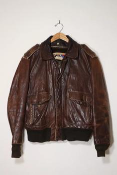 商品Vintage Schott Lined Leather Flight Jacket Made in USA图片