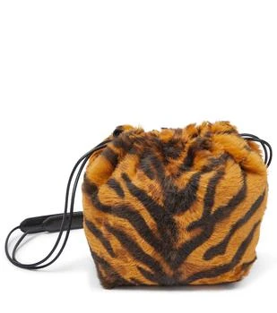 推荐Tiger-print calf-hair bucket bag商品