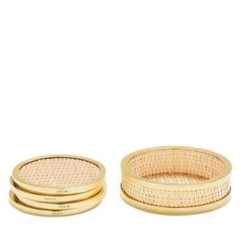 AERIN | Colette Cane Coasters, Set of 4,商家Bloomingdale's,价格¥1936