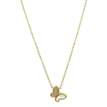 ADORNIA | White Mother Of Pearl Butterfly Necklace,商家Macy's,价格¥105